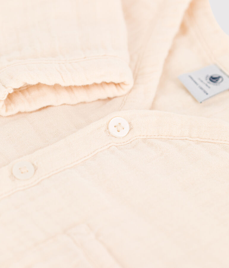 Cardigan van luchtig katoen voor baby's ecru