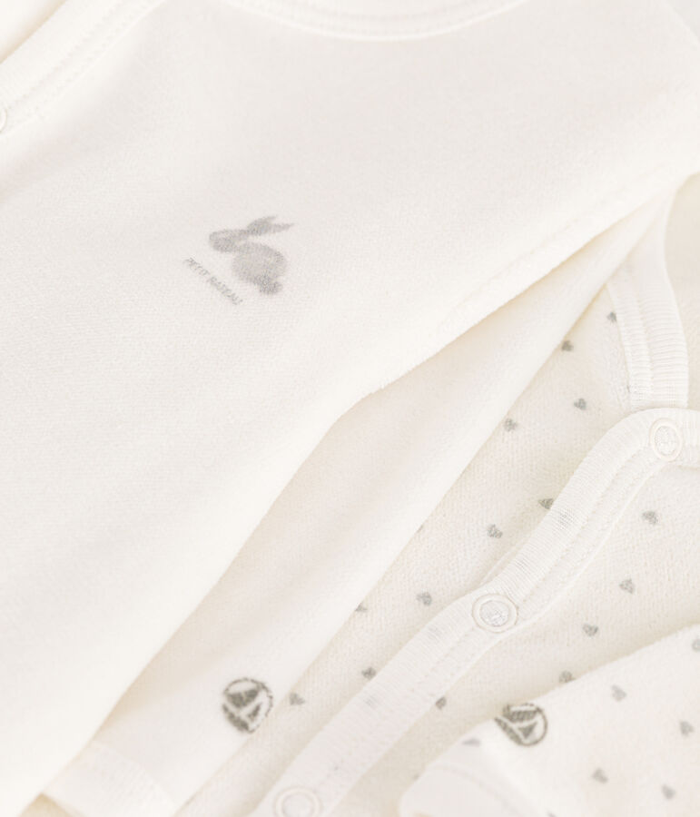 Lot de 2 pyjamas en velours b&eacute;b&eacute; multicouleur