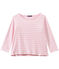 T-shirt femme manches 3/4 rayé rose BABYLONE/blanc MARSHMALLOW