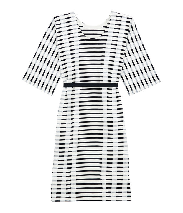 Robe kimono pour femme blanc/bleu