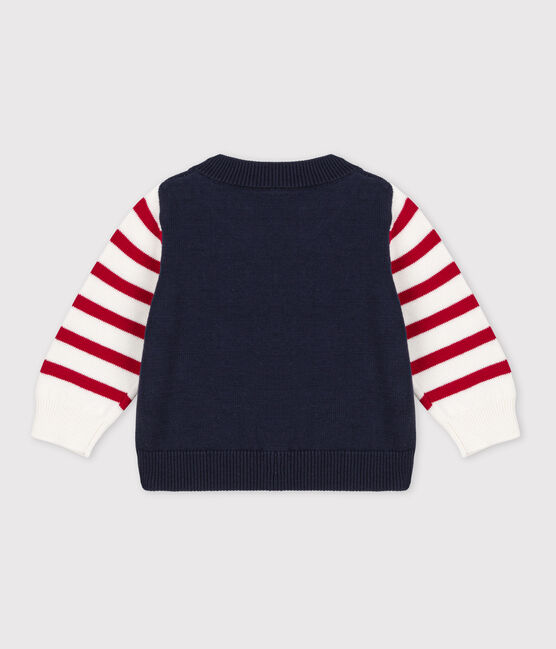 Cardigan bébé en tricot en coton blanc MARSHMALLOW/blanc MULTICO