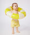 Zwemshort voor baby met haaiprint geel ORGE/wit MARSHMALLOW