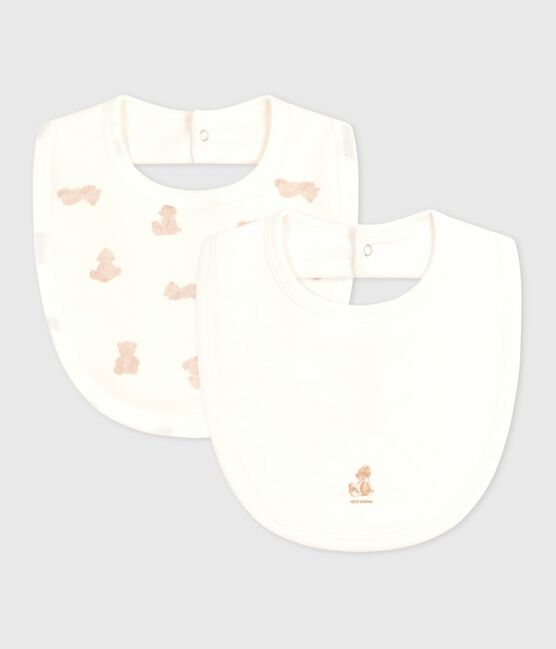 Set van katoenen slabbetjes met beertjesprint voor baby's variante 1