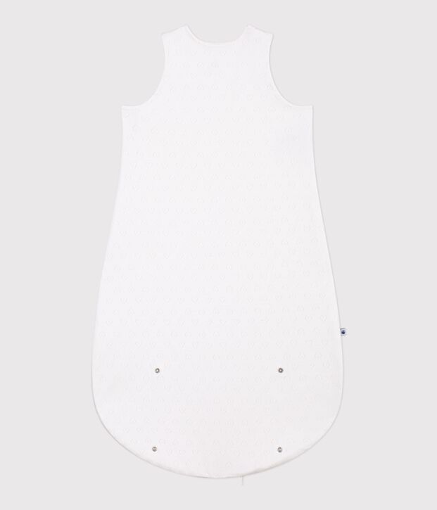 Gigoteuse b&eacute;b&eacute; en coton ajour&eacute; c&oelig;ur TOG 0,5 blanc