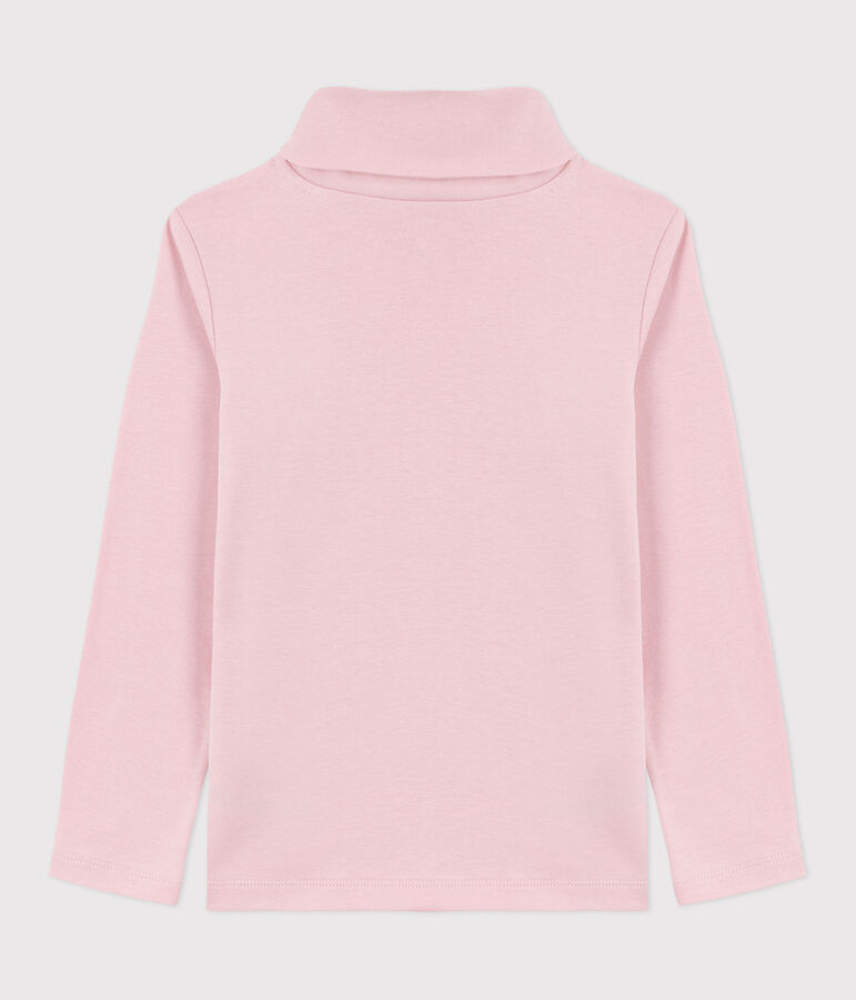 Sous-pull enfant en coton uni rose
