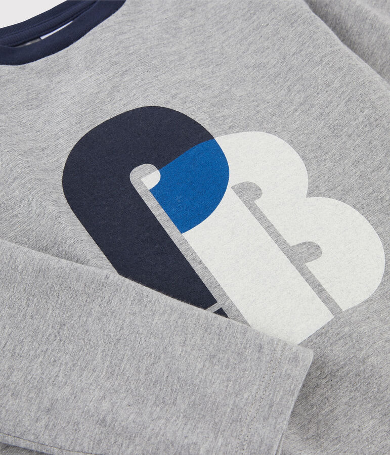 Tee-shirt s&eacute;rigraphi&eacute; enfant gar&ccedil;on gris