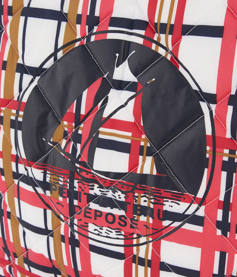 Sac cabas matelass&eacute; blanc MARSHMALLOW/blanc MULTICO