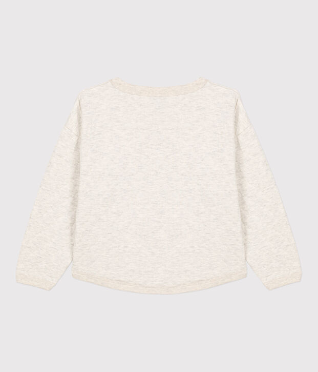 Sweatshirt en tubique matelass&eacute; enfant fille / gar&ccedil;on beige chin&eacute;