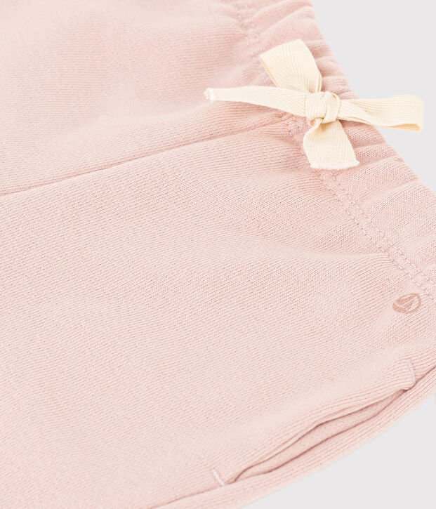Pantalon en molleton b&eacute;b&eacute; rose