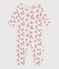 Katoenen babypyjama met bloemenprint roze FLEUR/wit MULTICO