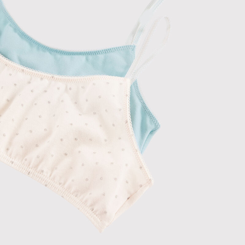 Set van 2 brassi&egrave;res voor meisjes met pailletten variante 1