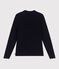 Effen katoenen marinetrui voor dames blauw SMOKING