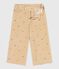 Pantalon enfant en velours à motifs beige CAJOU/ MULTICO