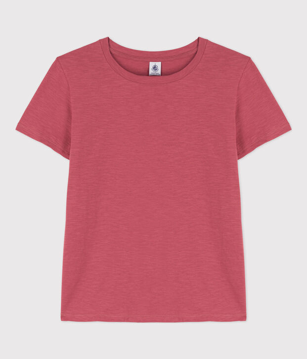 Tee-shirt LE DROIT col rond en coton Femme rose