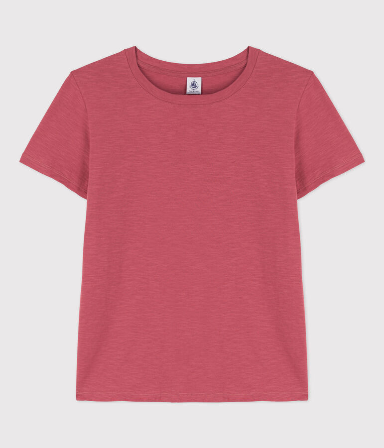 LE DROIT, katoenen T-shirt voor dames met ronde hals roze
