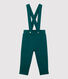 Broek met schouderbandjes van molton baby.
