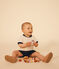 T-shirt met korte mouwen in lichte jersey voor baby's wit AVALANCHE/blauw SMOKING