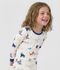 Katoenen verkleedpyjama met hondjesprint voor kinderen wit/multicouleur