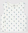 Mouwloos vest voor baby's van gewatteerd biologisch katoen wit MARSHMALLOW+GRIS/ MULTICO