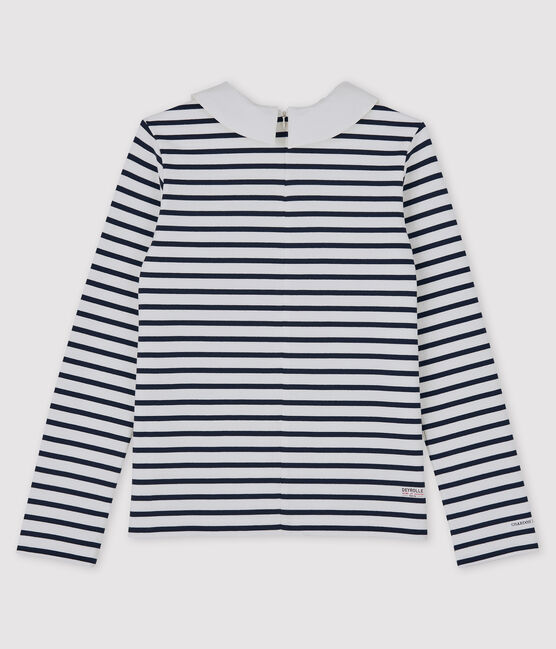 Marinière Dames Petit Bateau x Deyrolle wit MARSHMALLOW/blauw SMOKING