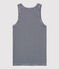 Iconische tanktop in katoen blauw SMOKING/wit MARSHMALLOW