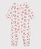 Katoenen babypyjama met bloemenprint roze FLEUR/wit MULTICO