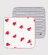 LOT DE 2 MOUCHOIRS BÉBÉ EN GAZE DE COTON
