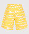 Zwemshort met print voor jongens geel ORGE/wit MARSHMALLOW