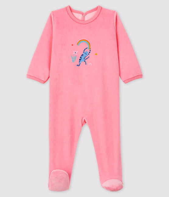 Dors-bien rose bébé fille en velours rose GRETEL