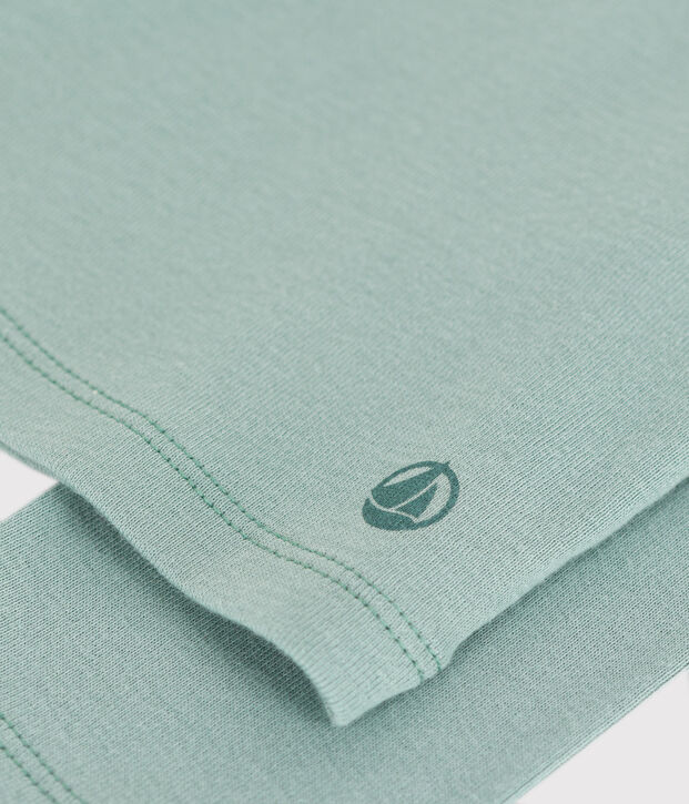 Cardigan enfant en coton uni vert