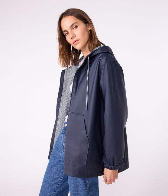 Korte regenjas voor dames blauw SMOKING