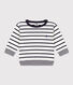 Tee-shirt manches longues en coton rayé bébé