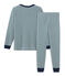 Pyjama petit garçon en côte vert PINEDE/blanc MARSHMALLOW