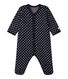 Pyjama in bouclébadstof met stippen voor babymeisjes