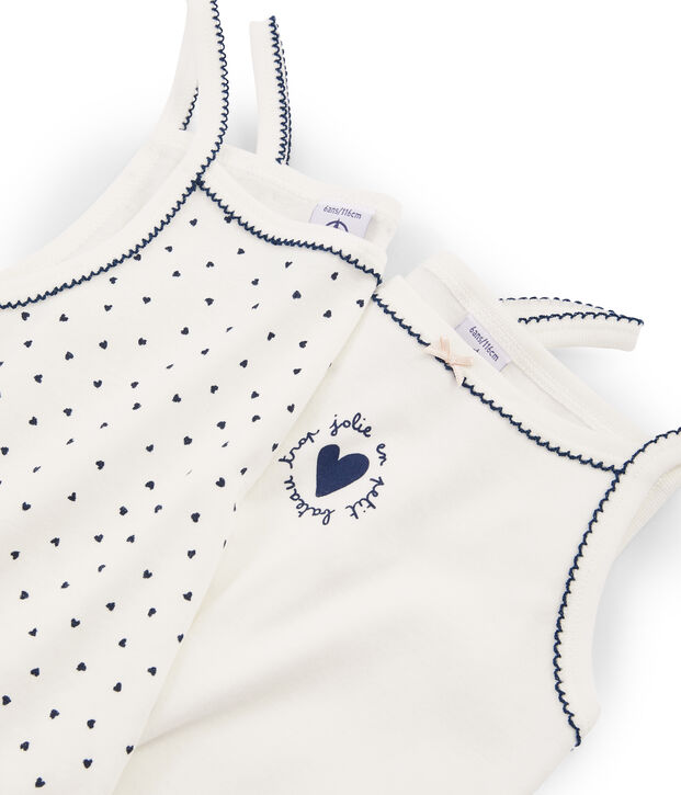 Set meisjeshemden met schouderbandjes multicouleur