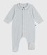 Pyjama bébé en velours à col uni