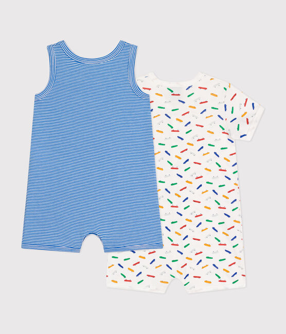 Lot de 2 combinaison courte en coton bébé variante 1