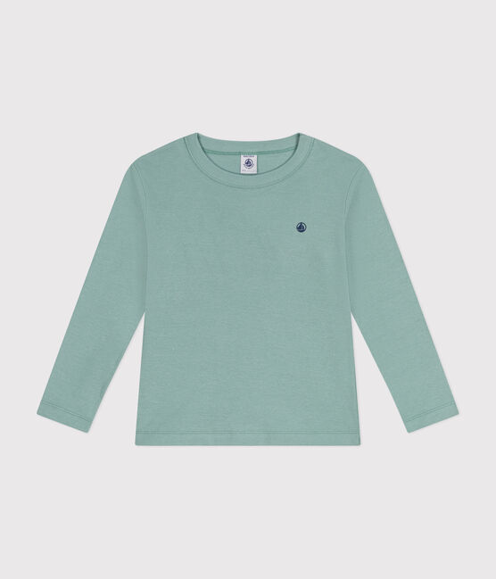 T-shirt met lange mouwen van ribstof voor jongens/meisjes groen PAUL