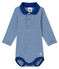 Body col polo rayure milleraies bébé garçon bleu LIMOGES/blanc MARSHMALLOW