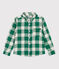 Ruitjeshemd in flanel voor jongens MATCHA/ AVALANCHE
