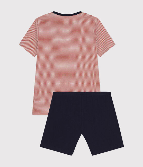 Pyjama short en coton junior bleu SMOKING/blanc MULTICO
