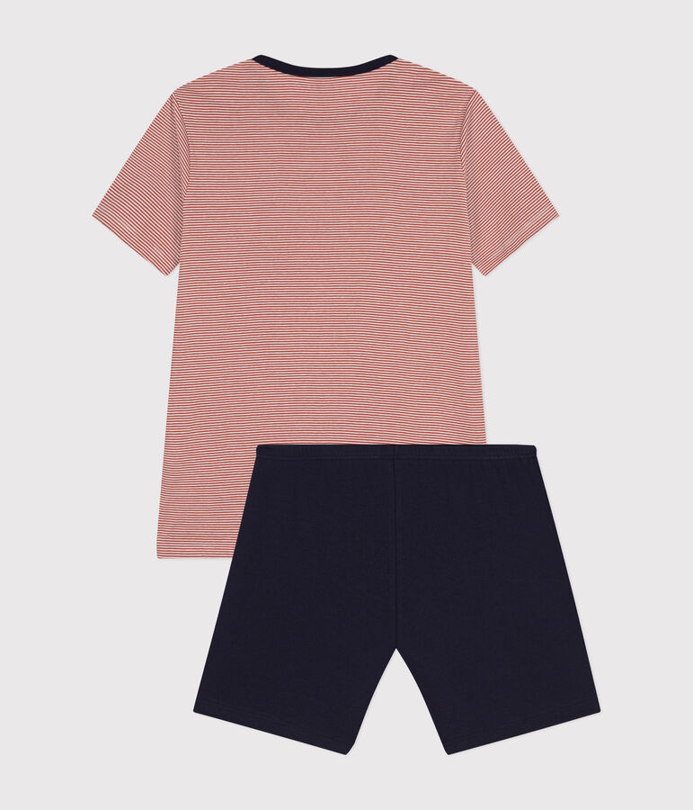 Pyjama short en coton junior bleu/multicouleur