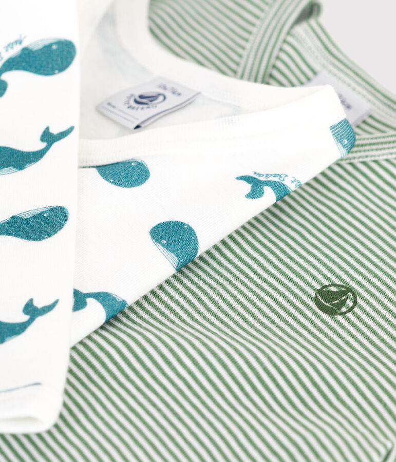 Setje met 2 katoenen babypyjama's zonder voetjes met print multicouleur