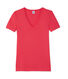 Dames-T-shirt met V-hals in origineel geribd katoen