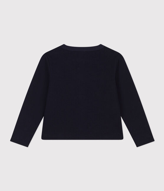 Cardigan voor meisjes/jongens in katoen blauw SMOKING