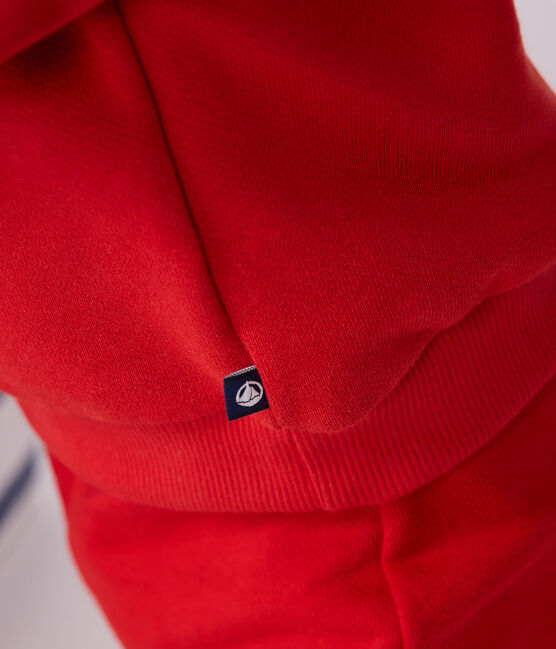 Sweatshirt bébé en coton à motifs rouge POMPEI
