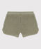 Meisjesshort in bouclébadstof groen MARECAGE