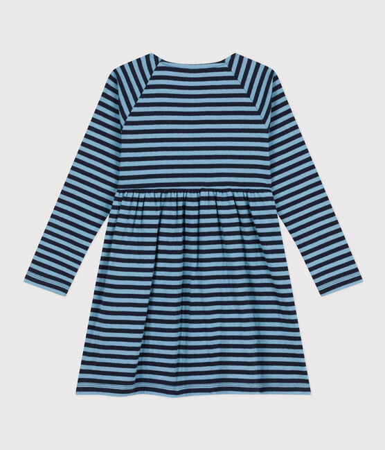 Robe manches longues en tubique à rayures enfant fille SMOKING/ AZUL