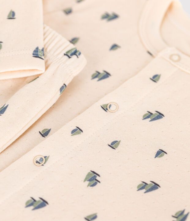 Tweedelig babysetje van tubic ecru/multicouleur