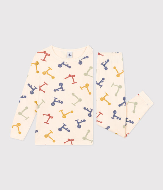 Katoenen kinderpyjama met print wit AVALANCHE/ MULTICO
